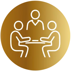 Icon Tagespflege mit Goldverlauf